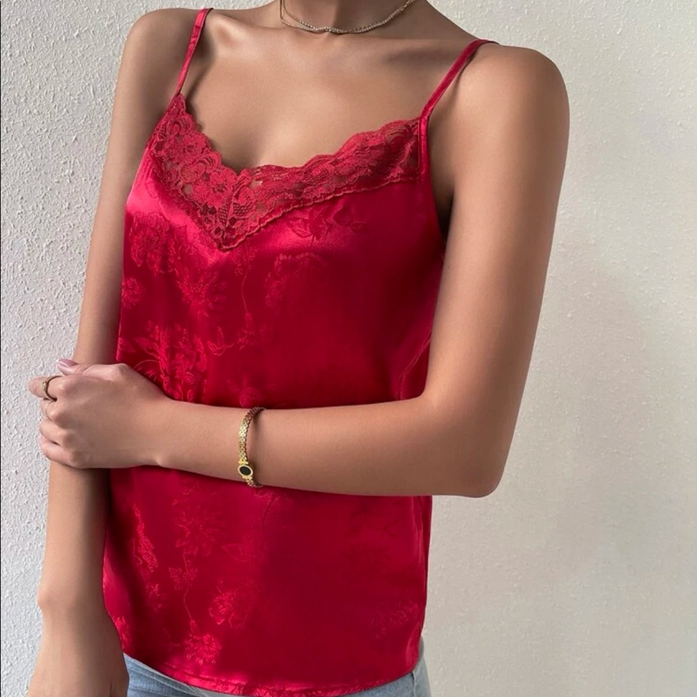 Boho satin lace detail blouse - Picture 15 of 16